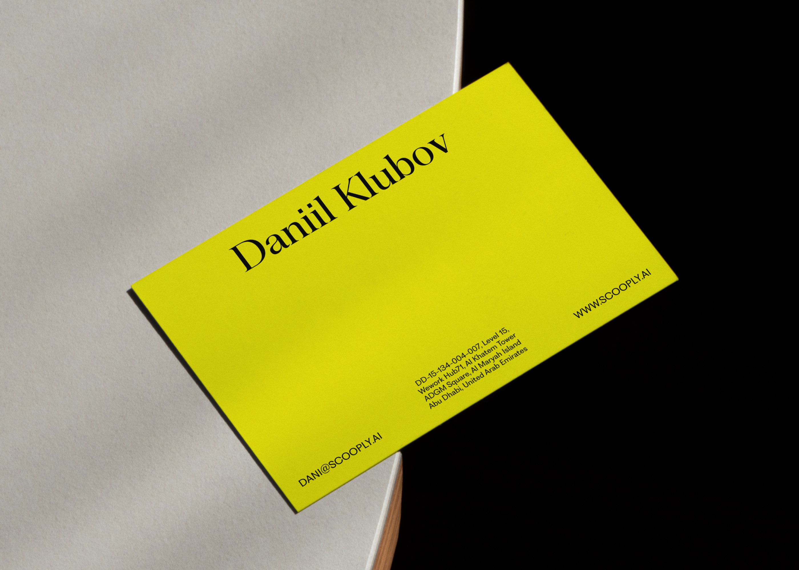 Scooply.ai business card