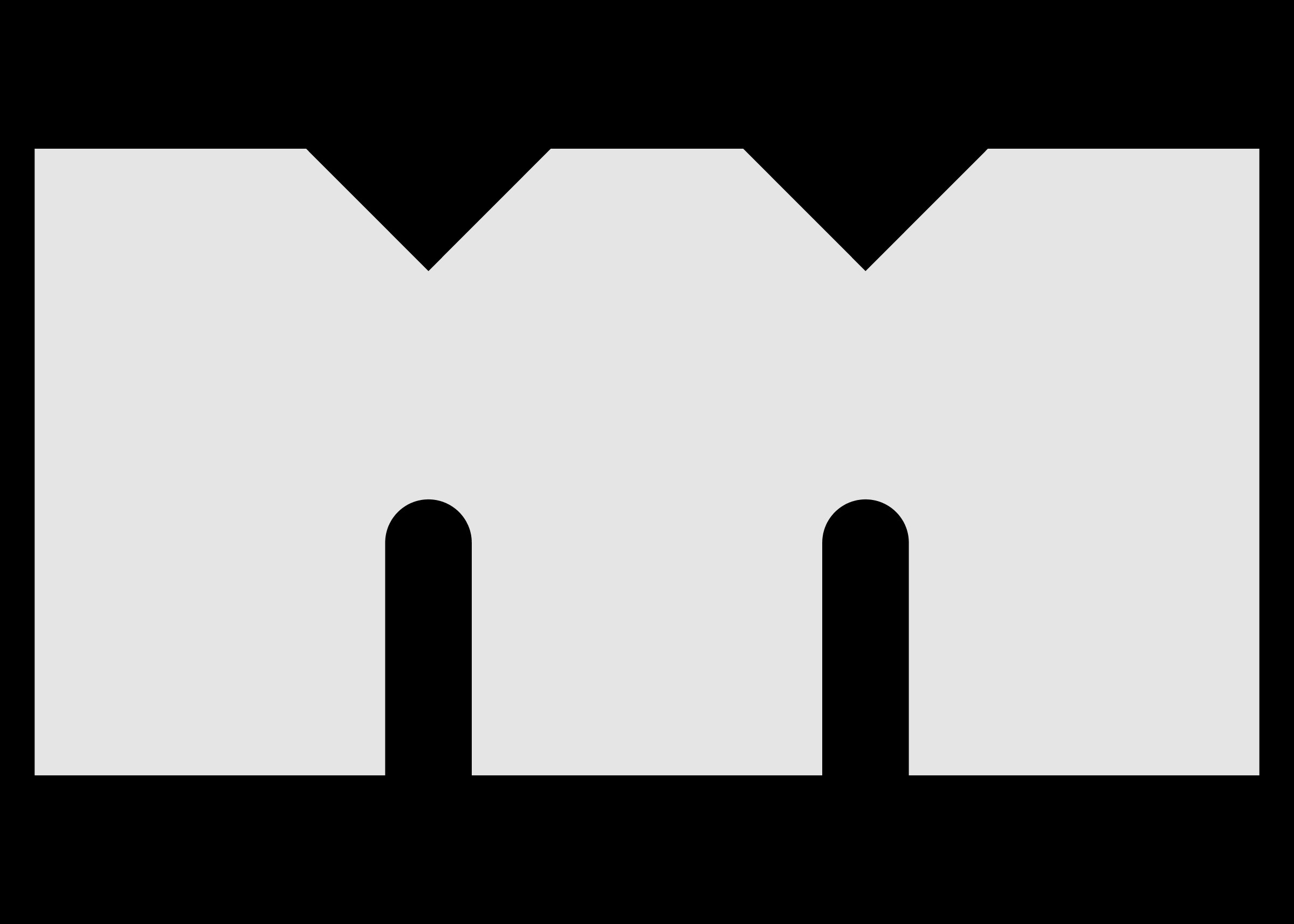 Themost M symbol, light on black
