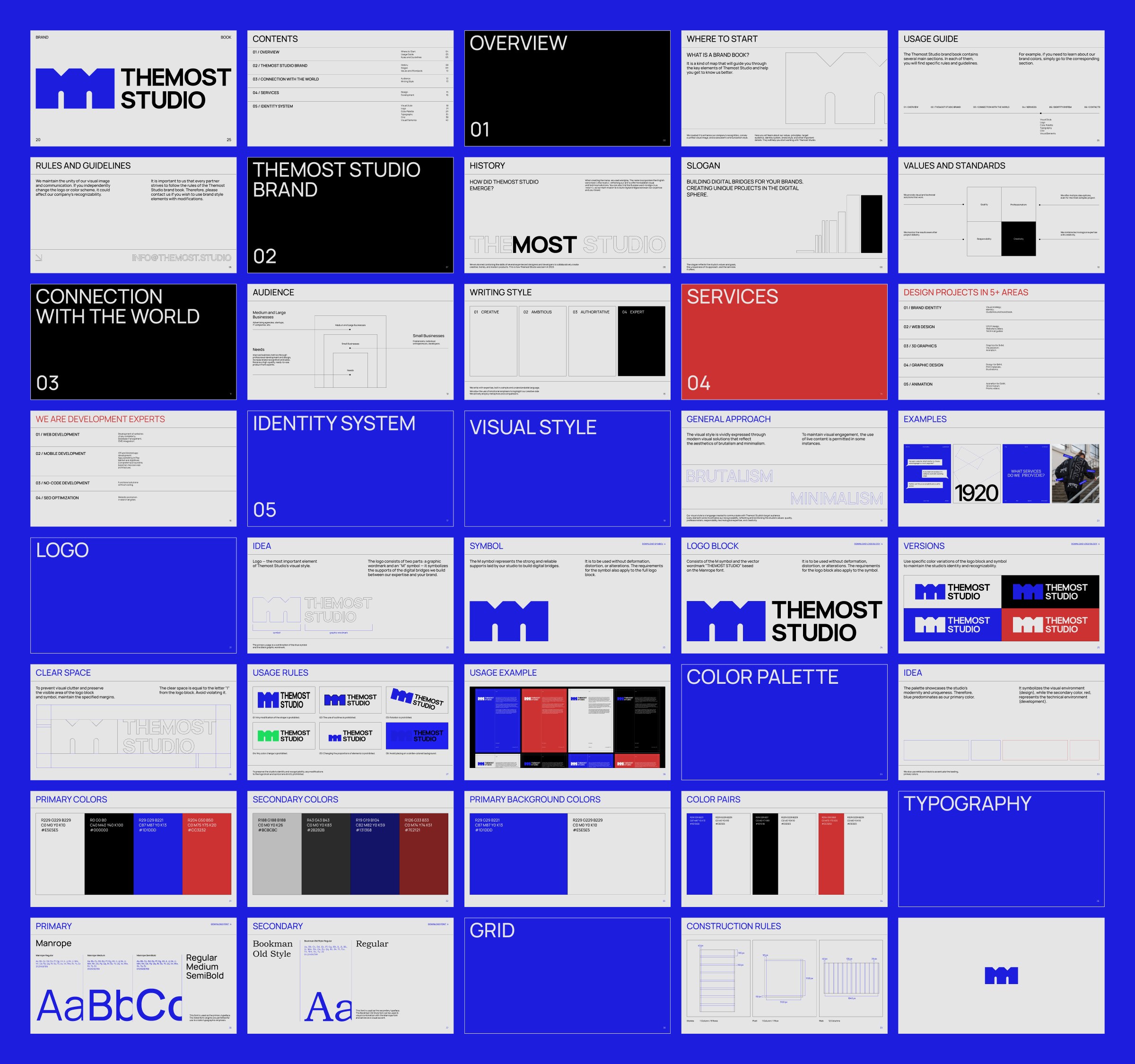 Themost Studio brand book pages