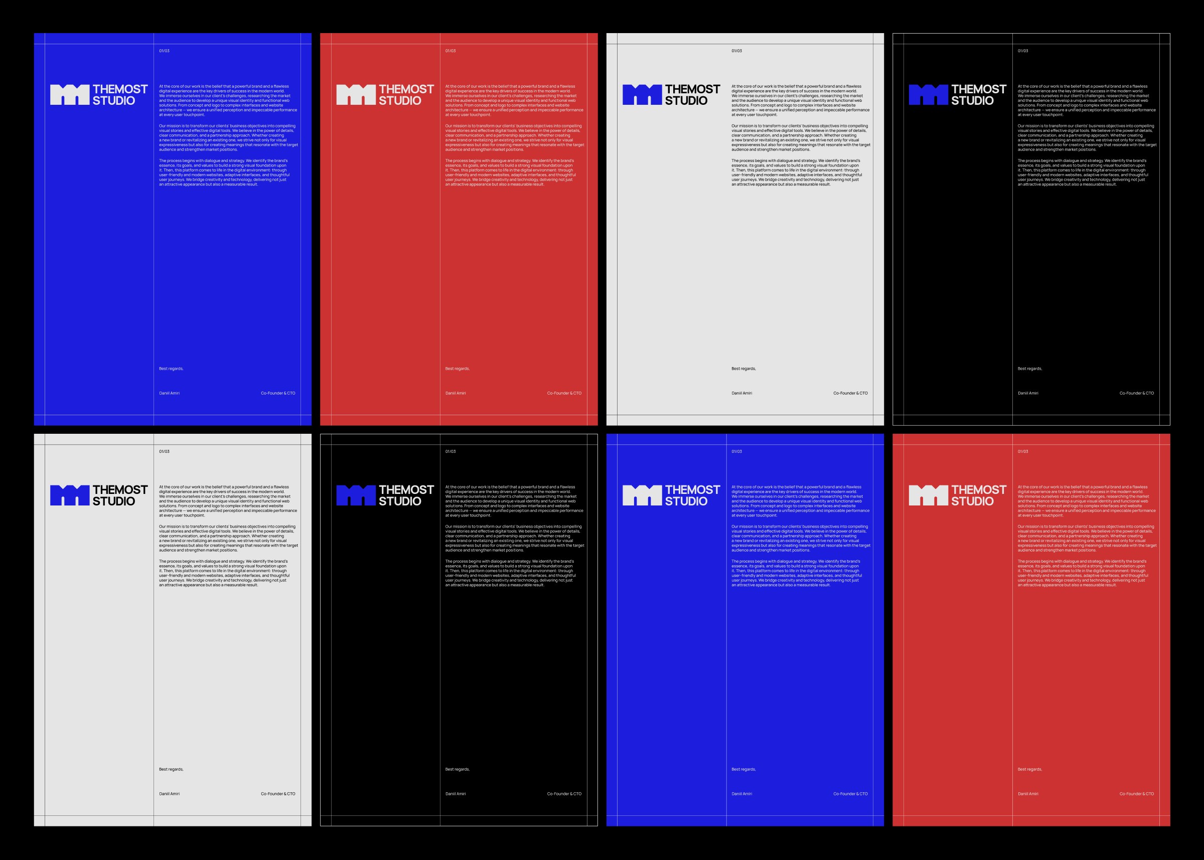 Themost Studio letterheads