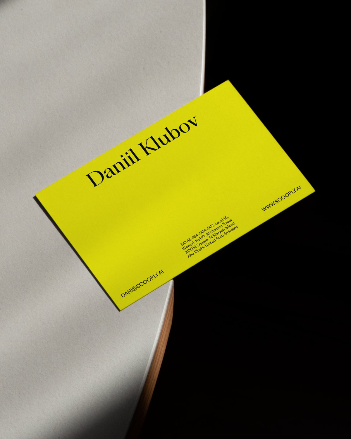 Scooply.ai business card